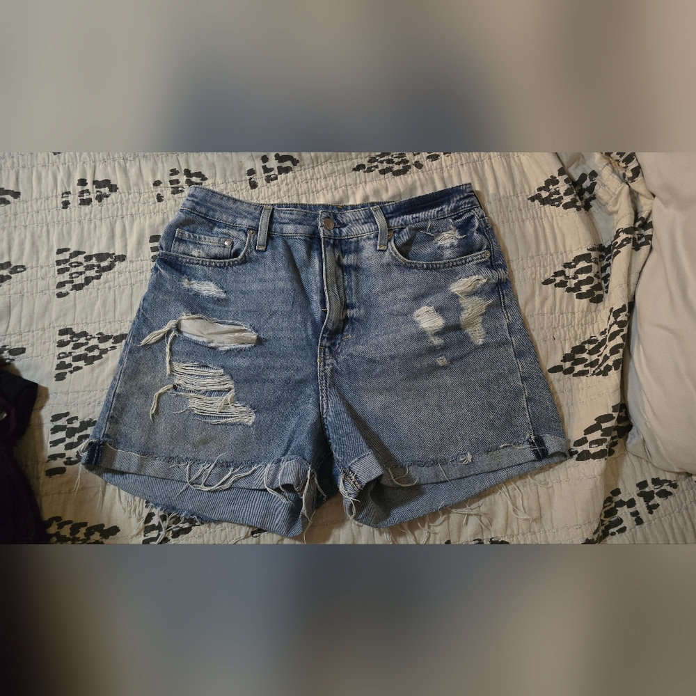 Distressed Denim Women Shorts